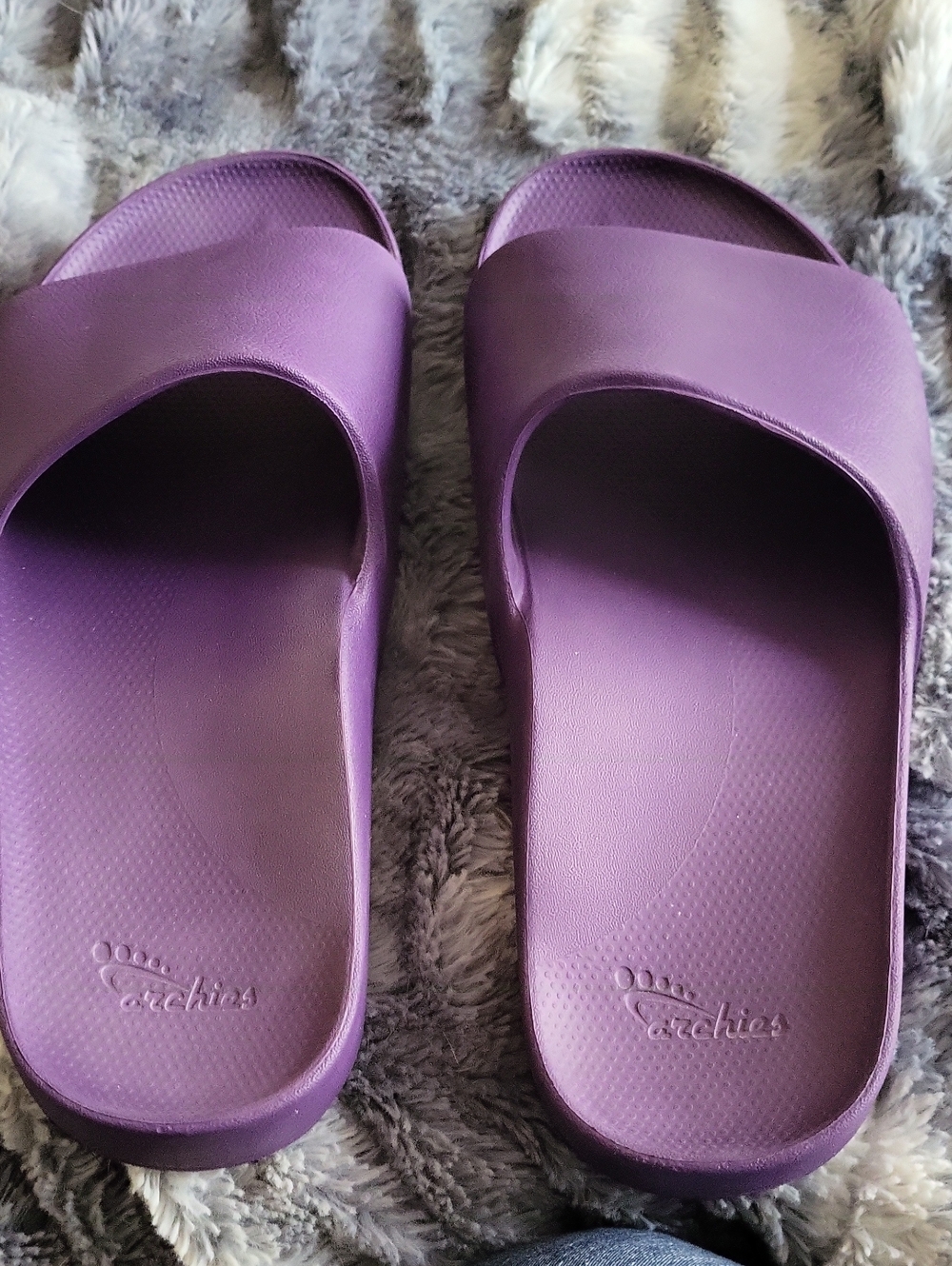 Archies Purple Slide Sandals - Size 9 Slip-On for Women